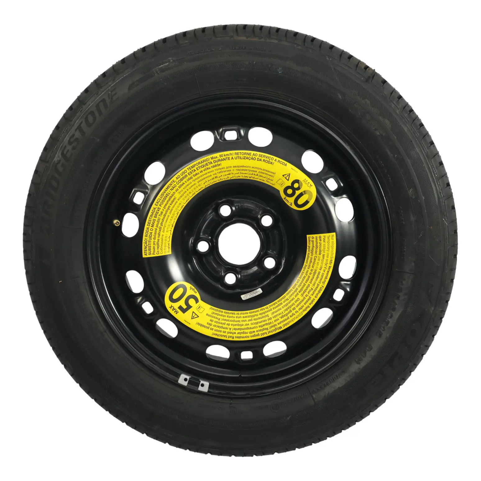 Volkswagen Polo 6R Spare Wheel Steel Bridgestone R15 185/60 6J ET:38 6C0601027
