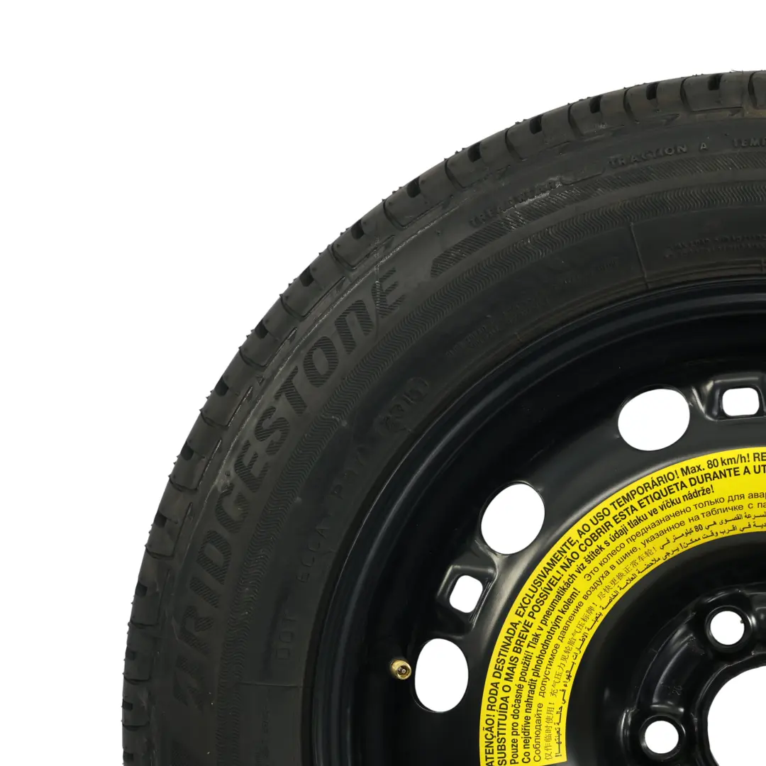 Volkswagen Polo 6R Spare Wheel Steel Bridgestone R15 185/60 6J ET:38 - SKU 6C0601027-3 - Part number 6C0601027