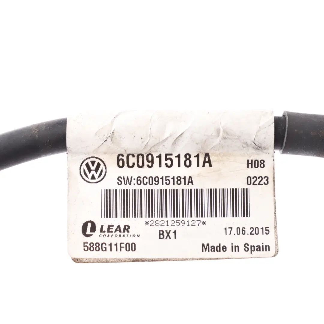 Skoda Rapid Spaceback NH1 Negative Earth HV Battery Cable Harness - SKU 6C0915181A - Part number 6C0915181A