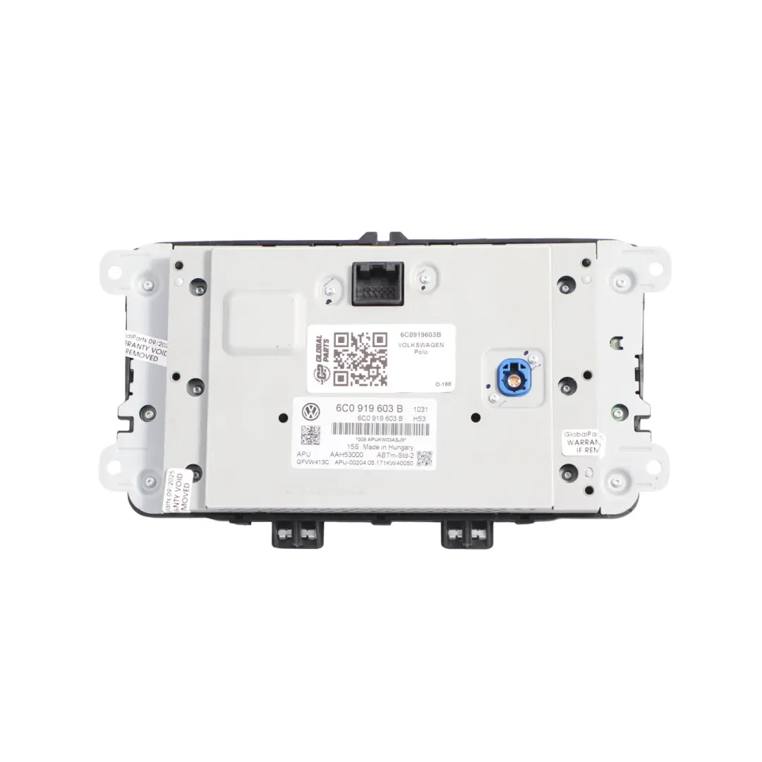 Volkswagen Polo Mk5 6R Radio Multimedia Display Navigation Unit - SKU 6C0919603B - Part number 6C0919603B
