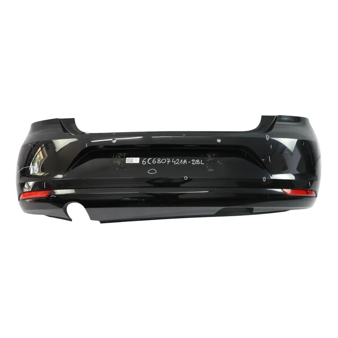 Volkswagen VW Polo 6R Bumper Rear Trim Panel Deep Black Pearl Effect - C9X - SKU 6C6807421A-DBL - Part number 6C6807421A
