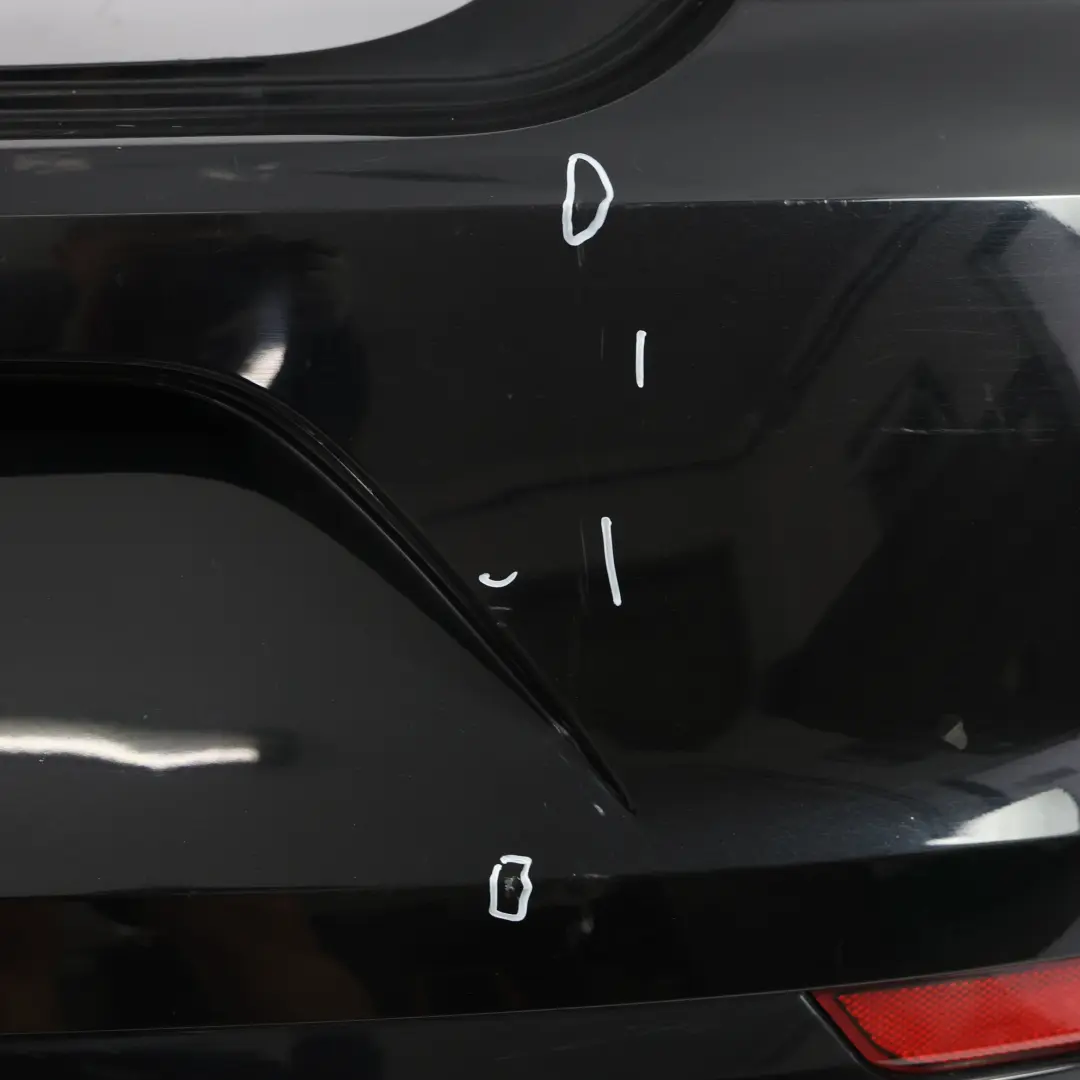 Bumper Rear Trim Panel Deep Black Pearl Effect - C9X to Volkswagen VW Polo 6R with Part number 6C6807421A Volkswagen VW Polo 6R Bumper Rear Trim Panel Deep Black Pearl Effect - C9X - SKU 6C6807421A-DBL - Part number 6C6807421A