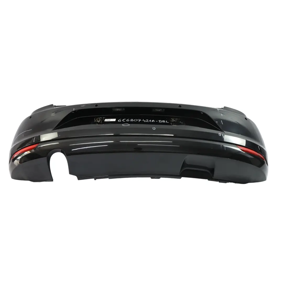 Bumper Rear Trim Panel Deep Black Pearl Effect - C9X to Volkswagen VW Polo 6R with Part number 6C6807421A Volkswagen VW Polo 6R Bumper Rear Trim Panel Deep Black Pearl Effect - C9X - SKU 6C6807421A-DBL - Part number 6C6807421A