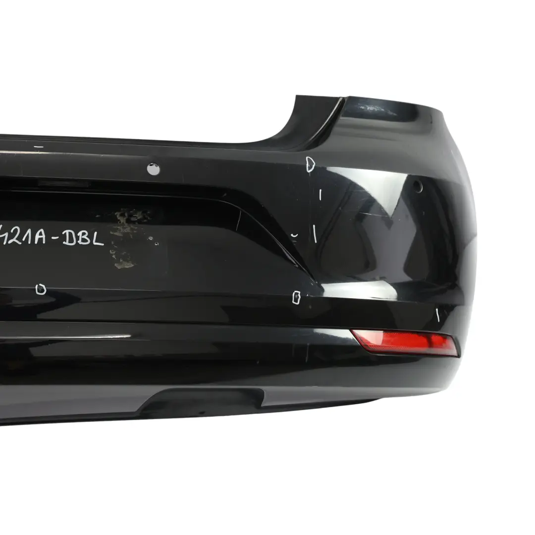 Bumper Rear Trim Panel Deep Black Pearl Effect - C9X to Volkswagen VW Polo 6R with Part number 6C6807421A Volkswagen VW Polo 6R Bumper Rear Trim Panel Deep Black Pearl Effect - C9X - SKU 6C6807421A-DBL - Part number 6C6807421A
