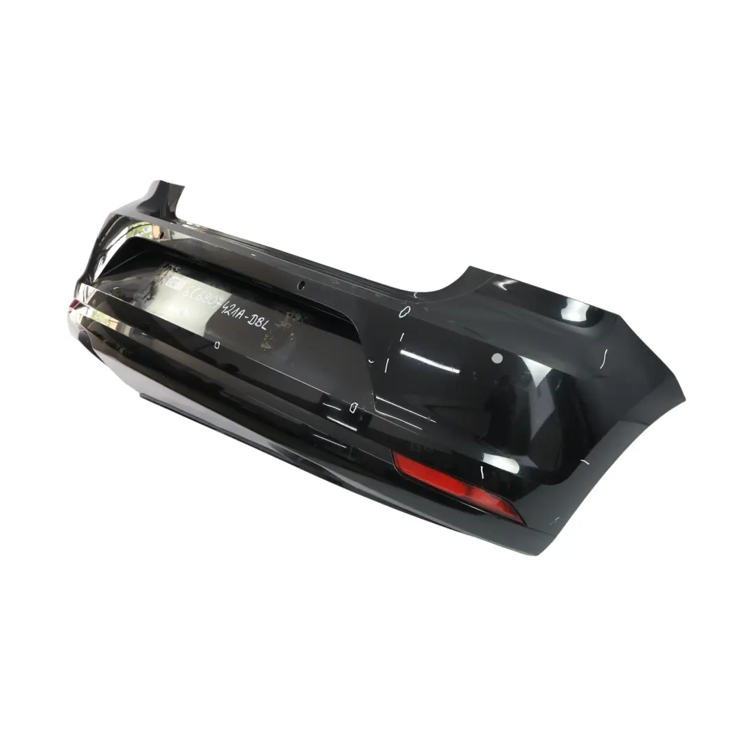 Volkswagen VW Polo 6R Bumper Rear Trim Panel Deep Black Pearl Effect - C9X - SKU 6C6807421A-DBL - Part number 6C6807421A