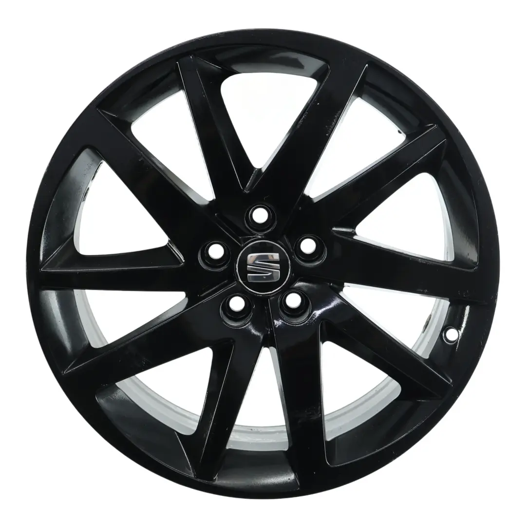 Seat Ibiza Mk4 6J Black Wheel Alloy 17" 10 Spoke 7J ET:43 - SKU 6J0601025P-5 - Part number 6J0601025P