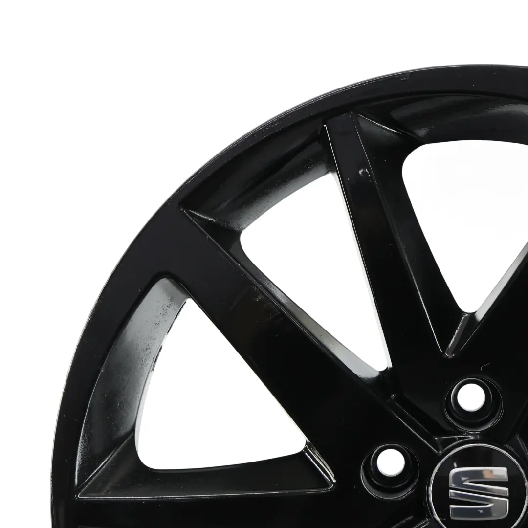 Seat Ibiza Mk4 6J Black Wheel Alloy 17" 10 Spoke 7J ET:43 - SKU 6J0601025P-5 - Part number 6J0601025P