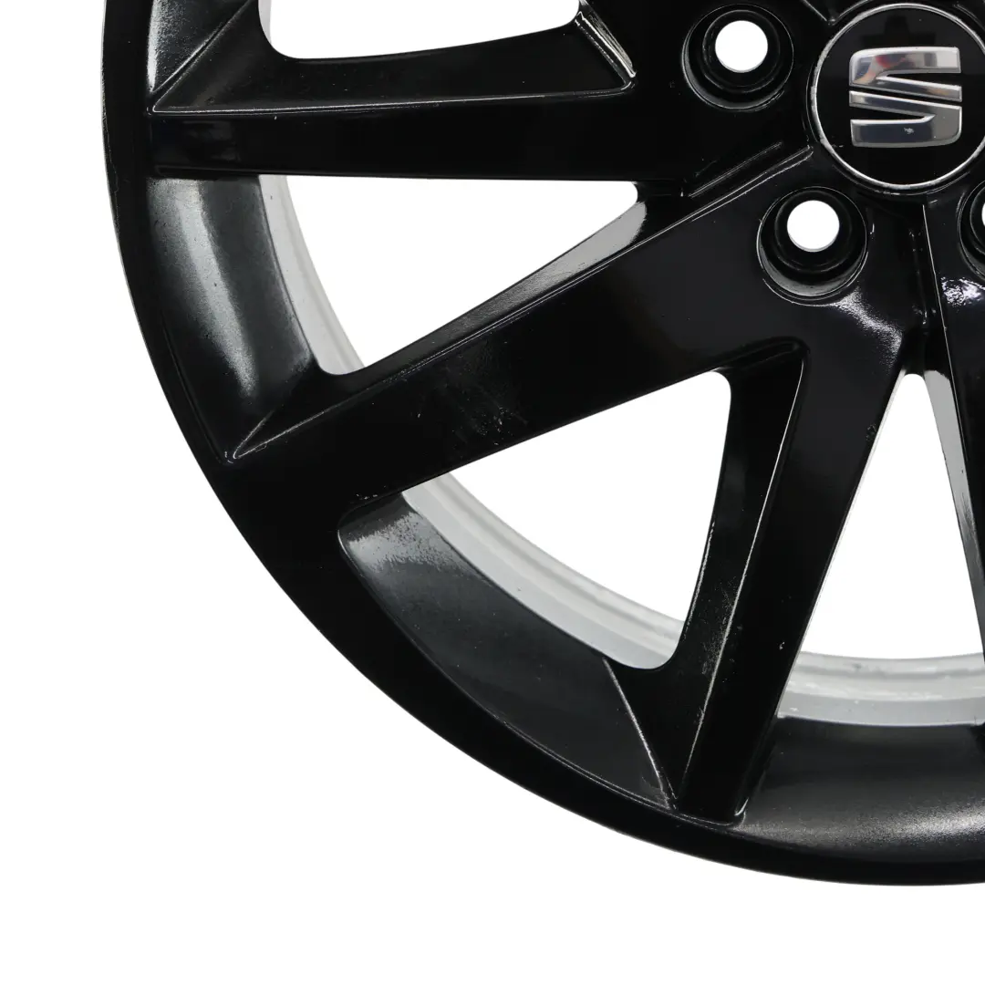 Seat Ibiza Mk4 6J Schwarz Leicht Metall Rad 17" 10 Speichen 7J ET:43 - SKU 6J0601025P-5 - Teilenummer 6J0601025P