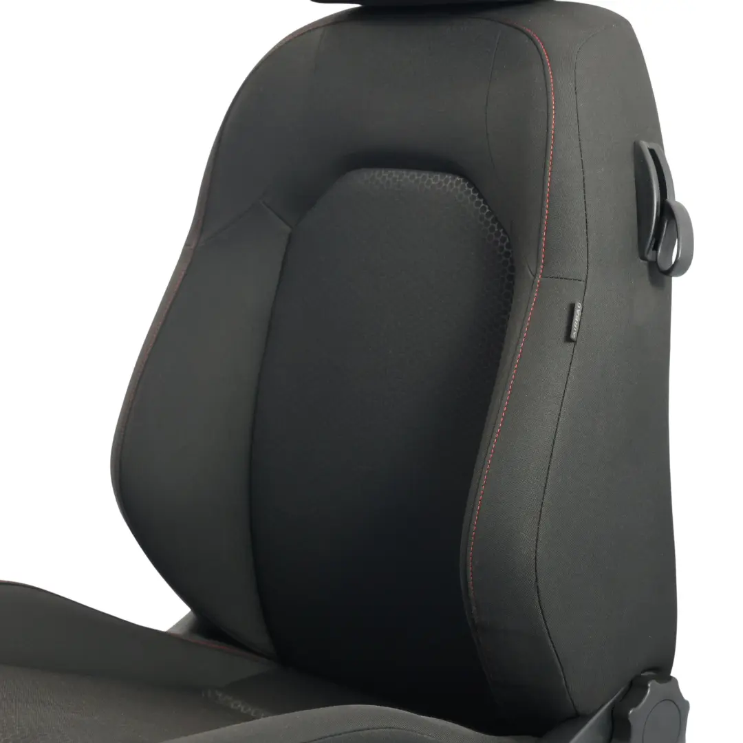 Seat Ibiza FR IV 3 Türer Vorder Sitz Links Stoff Titanium Schwarz Flash Rot - SKU 6P0881805AR - Teilenummer 6P0881805AR