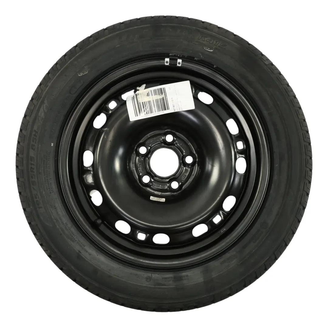 Skoda Fabia 1 Spare Wheel Steel Rim R15 6J ET:43 Hankook Tire 195/55 - SKU 6Q0601027M-1 - Part number 6Q0601027M