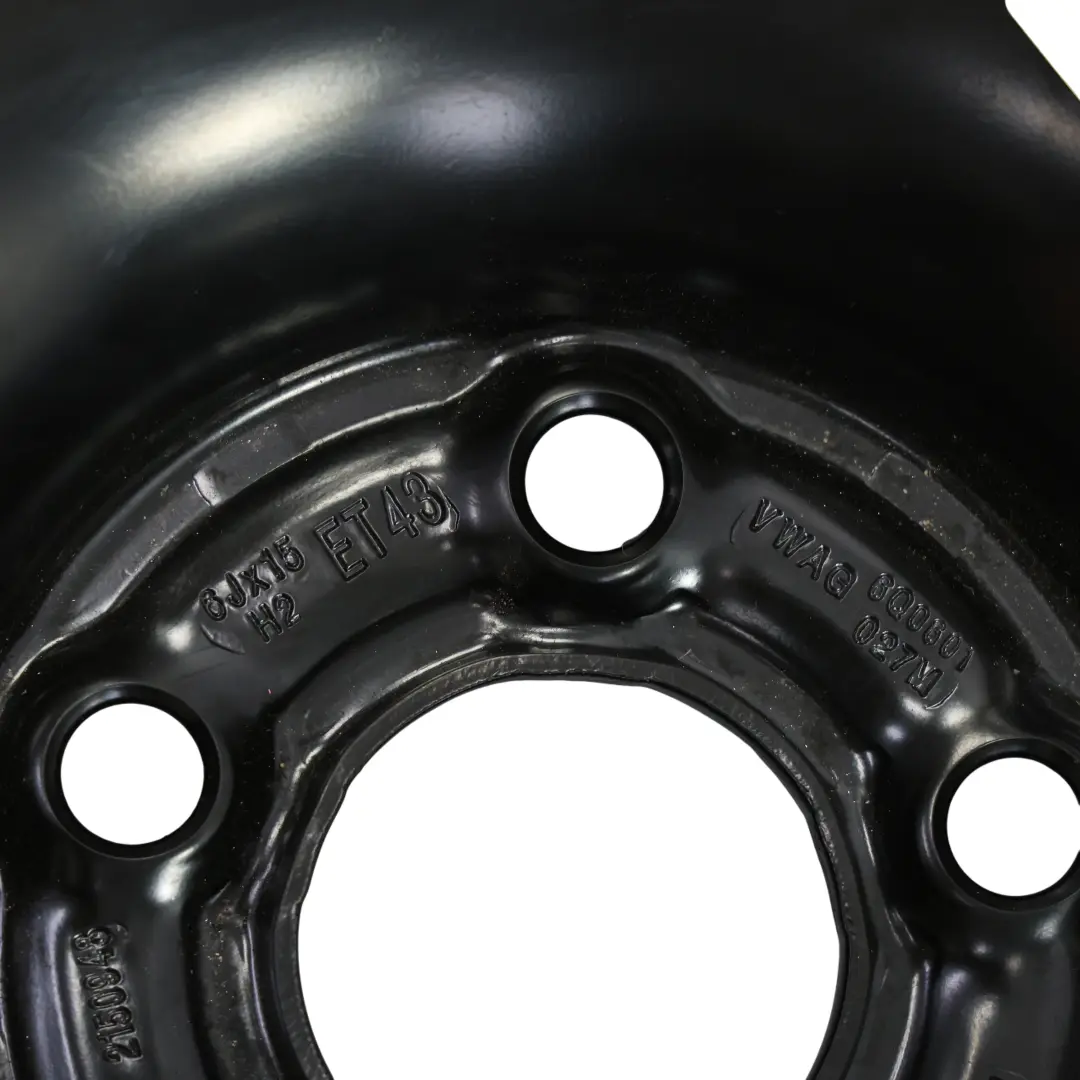 Skoda Fabia 1 Rueda Repuesto Llanta Acero R15 6J ET:43 Hankook 195/55 - SKU 6Q0601027M-1 - Número de pieza 6Q0601027M