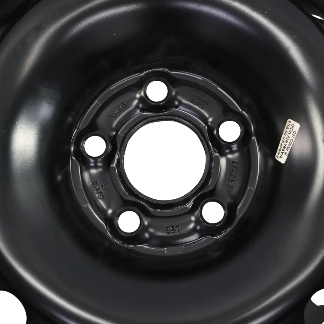 Skoda Fabia 1 Ruota Scorta Acciaio R15 6J ET:43 Dunlop 195/55 - SKU 6Q0601027M-2 - Numero di parte 6Q0601027M