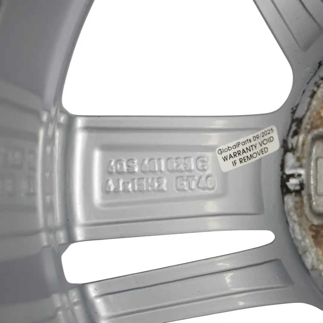 Volkswagen Polo 6C Silver Wheel Alloy Rim 15" 6J ET:40 - SKU 6QS601025C-3 - Part number 6QS601025C