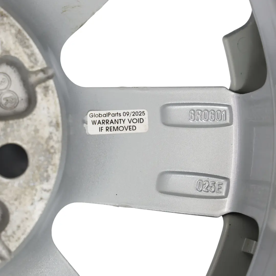 Volkswagen Polo 6R Mk5 Felga Aluminiowa Srebrna 15" ET:38 5,5J - SKU 6R0601025E-1 - Numer Części 6R0601025E