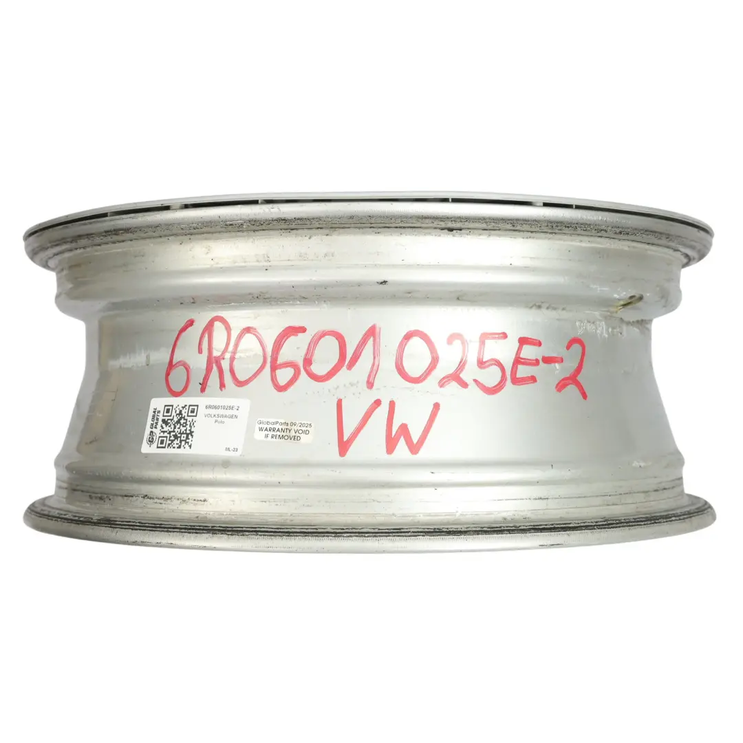 Volkswagen Polo V 6R Mk5 Jante En Alliage Argent 15" ET:38 5,5J - SKU 6R0601025E-2 - Numéro de pièce 6R0601025E