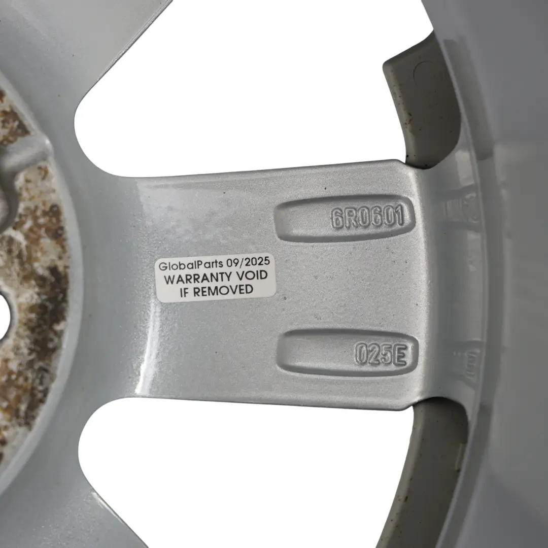 Mk5 Wheel Rim Alloy Silver 15" ET:38 5,5J to VW Volkswagen Polo 6R with Part number 6R0601025E VW Volkswagen Polo 6R Mk5 Wheel Rim Alloy Silver 15" ET:38 5,5J - SKU 6R0601025E-3 - Part number 6R0601025E