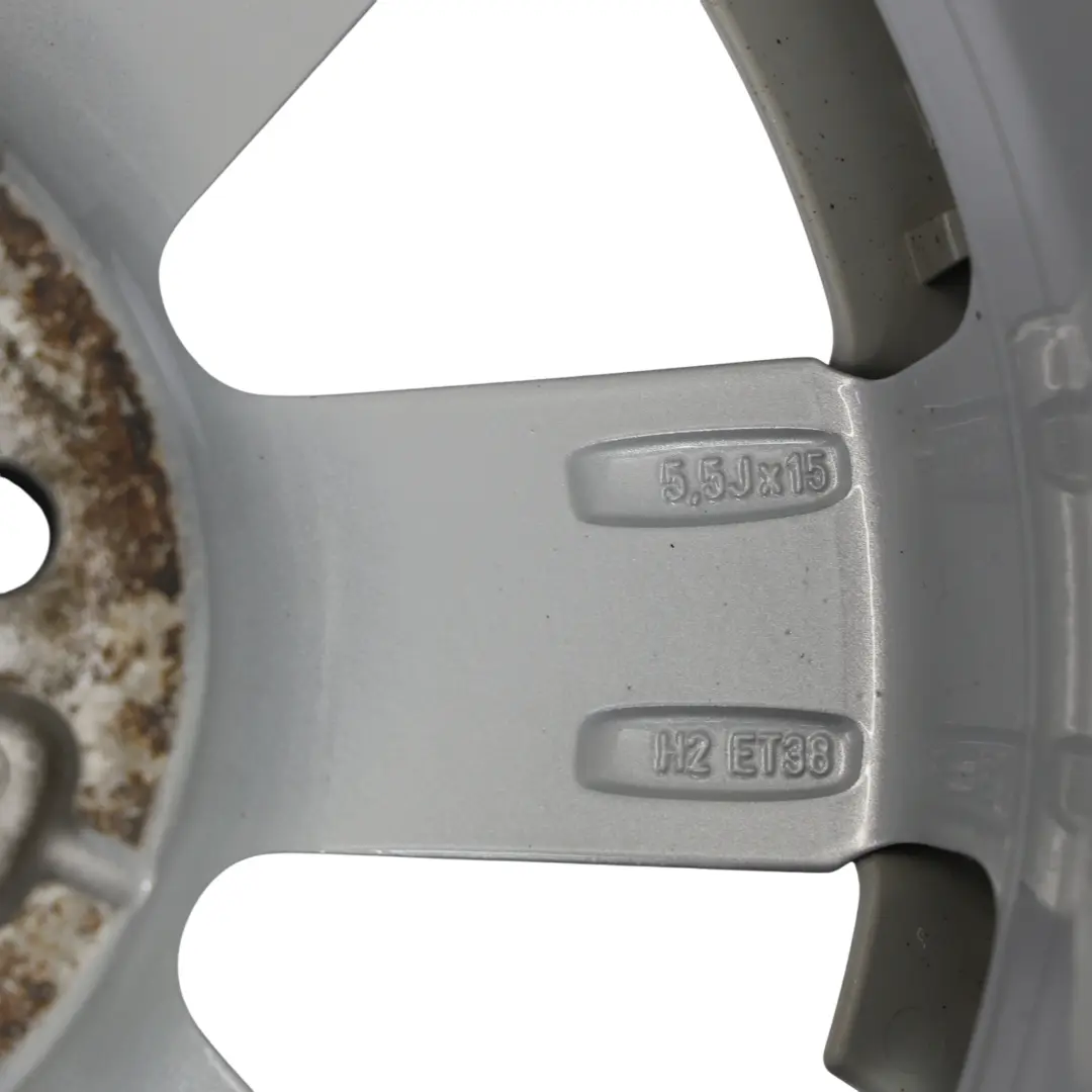 VW Volkswagen Polo 6R Mk5 Wheel Rim Alloy Silver 15" ET:38 5,5J - SKU 6R0601025E-3 - Part number 6R0601025E