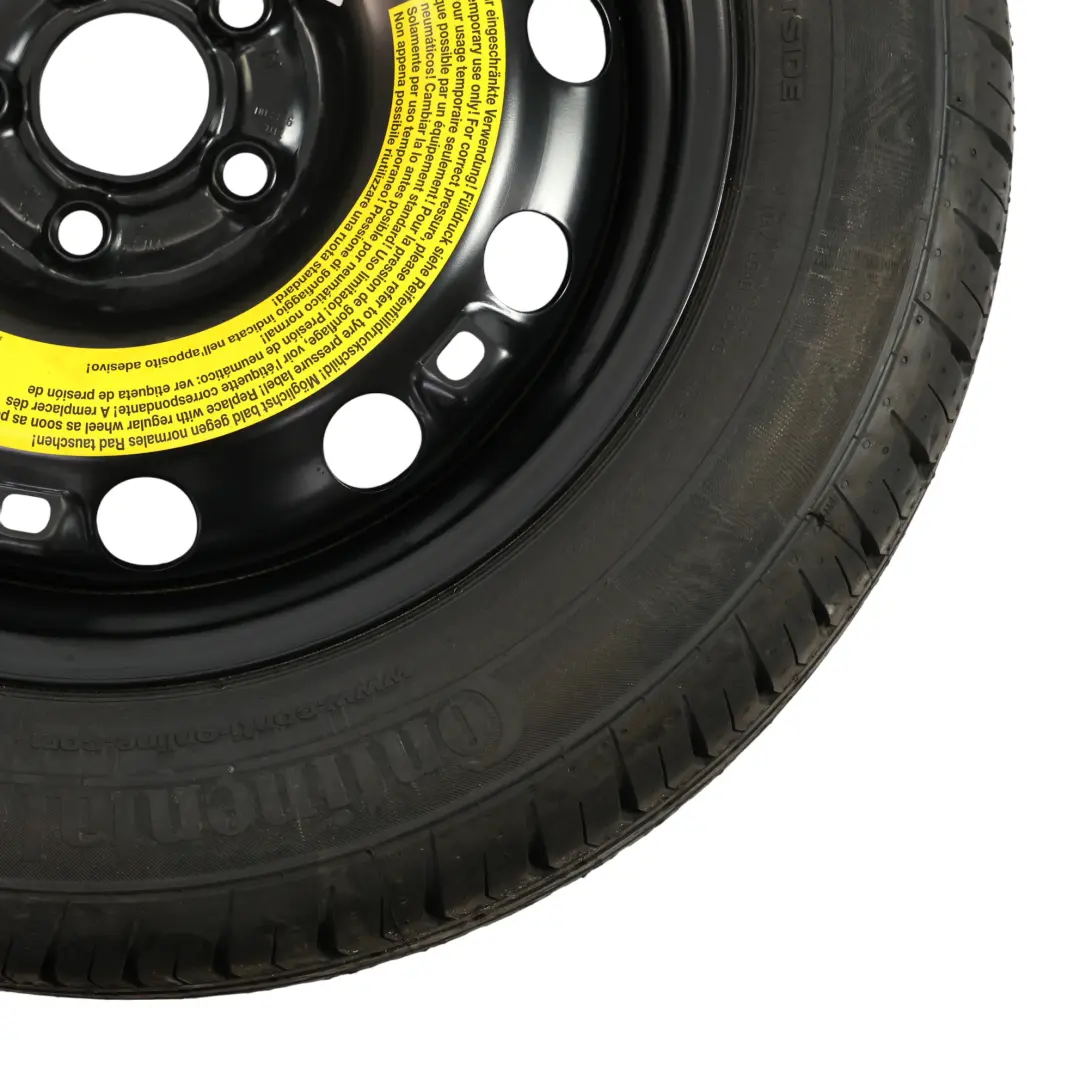 Mk5 Spare Wheel Steel Continental R15 6J 185/60 ET:38 to Volkswagen Polo with Part number 6R0601027S Volkswagen Polo Mk5 Spare Wheel Steel Continental R15 6J 185/60 ET:38 - SKU 6R0601027S-1 - Part number 6R0601027S