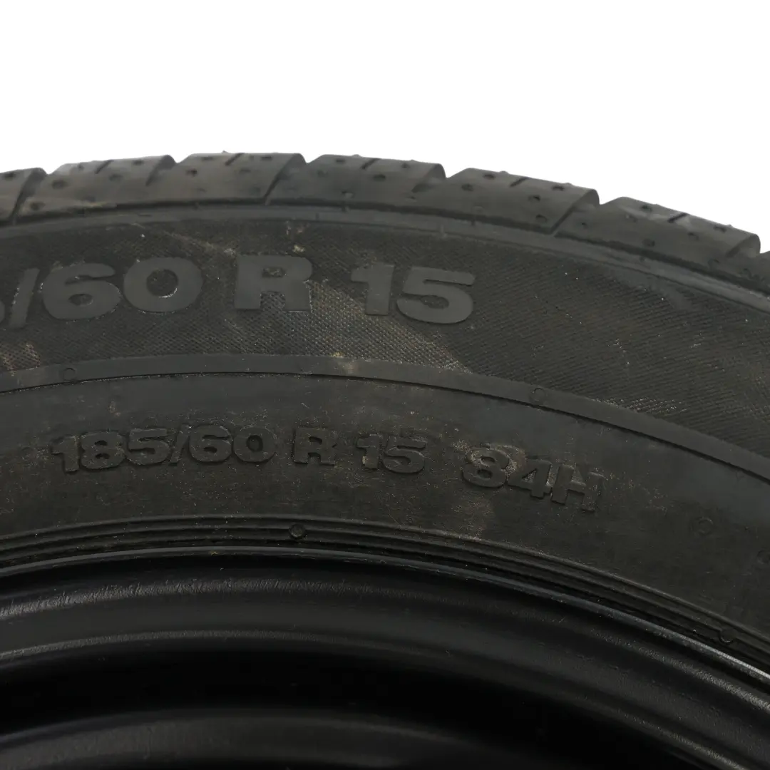 Mk5 Spare Wheel Steel Continental R15 6J 185/60 ET:38 to Volkswagen Polo with Part number 6R0601027S Volkswagen Polo Mk5 Spare Wheel Steel Continental R15 6J 185/60 ET:38 - SKU 6R0601027S-1 - Part number 6R0601027S