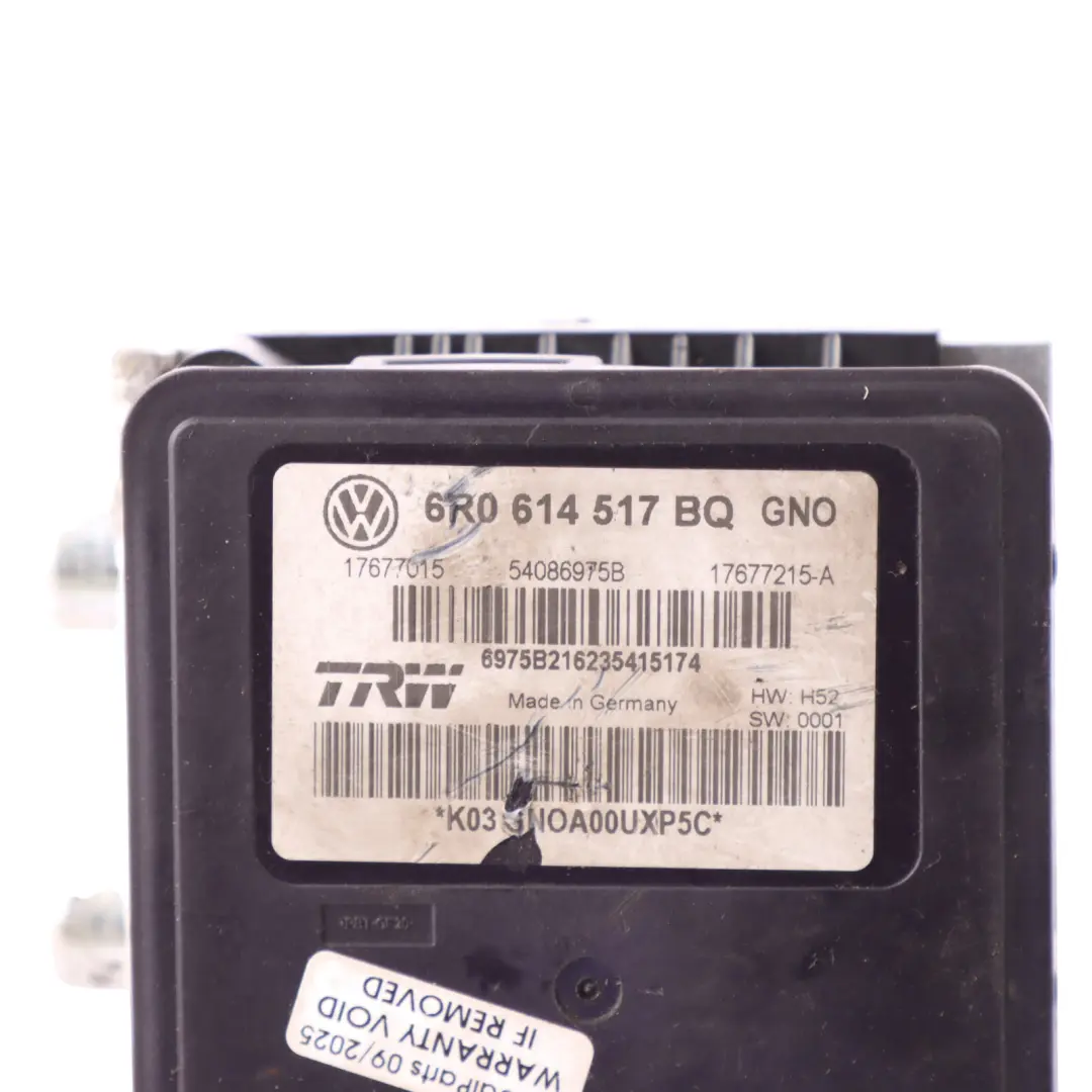 Skoda Rapid NH1 ABS Pump Wheel Braking Control Unit Module - SKU 6R0614517BQ - Part number 6R0614517BQ