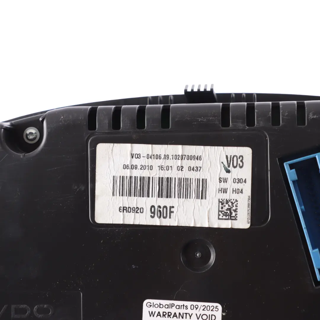 Volkswagen Polo 6R Instrument Cluster Speedo Clocks Manual 1.2 Petrol 6R0920961F - SKU 6R0920960FX - Part number 6R0920960FX