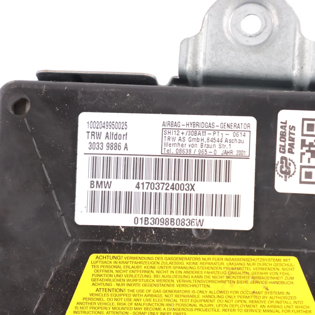 Module Unit Rear Right Door O/S to BMW E39 Air with Part number 7037240 BMW E39 Air Module Unit Rear Right Door O/S - SKU 7037240 - Part number 7037240