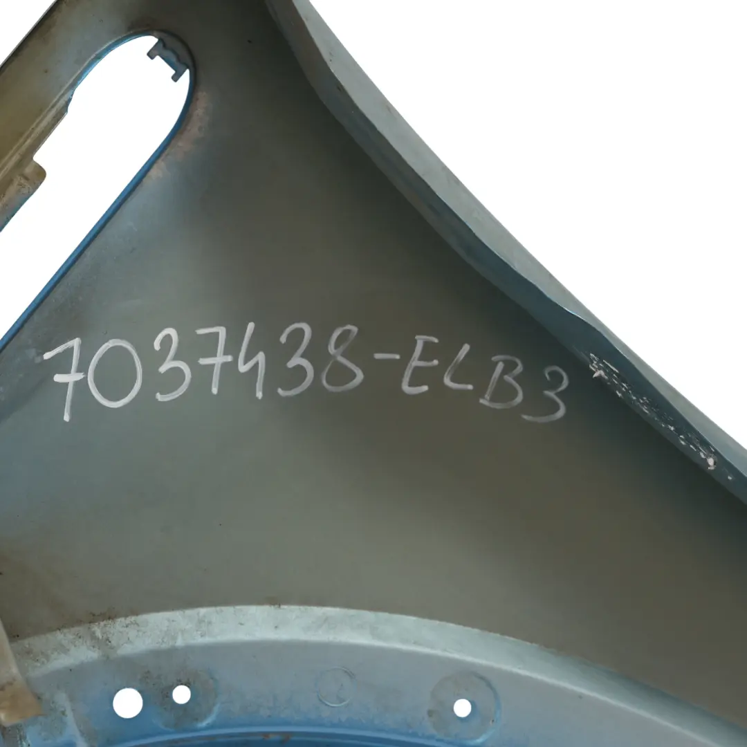 Wing Fender Front Right O/S Side Panel Electric Blue - 870 to Mini R50 R52 R53 with Part number 7037438 Mini R50 R52 R53 Wing Fender Front Right O/S Side Panel Electric Blue - 870 - SKU 7037438-ELB3 - Part number 7037438