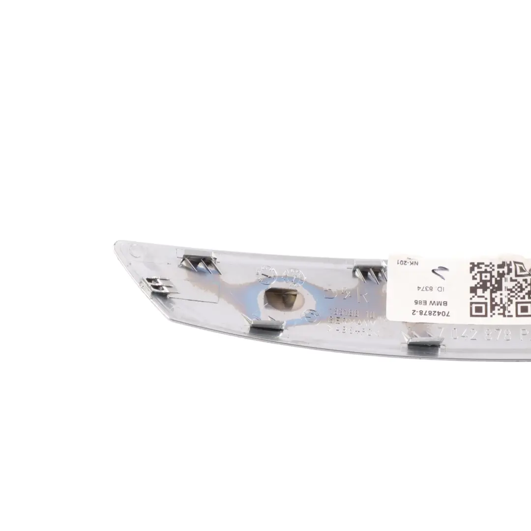 Trim Clasp Door Handle Right O/S Silver to BMW Z4 E85 E86 Cover with Part number 7042878 BMW Z4 E85 E86 Cover Trim Clasp Door Handle Right O/S Silver - SKU 7042878-2 - Part number 7042878