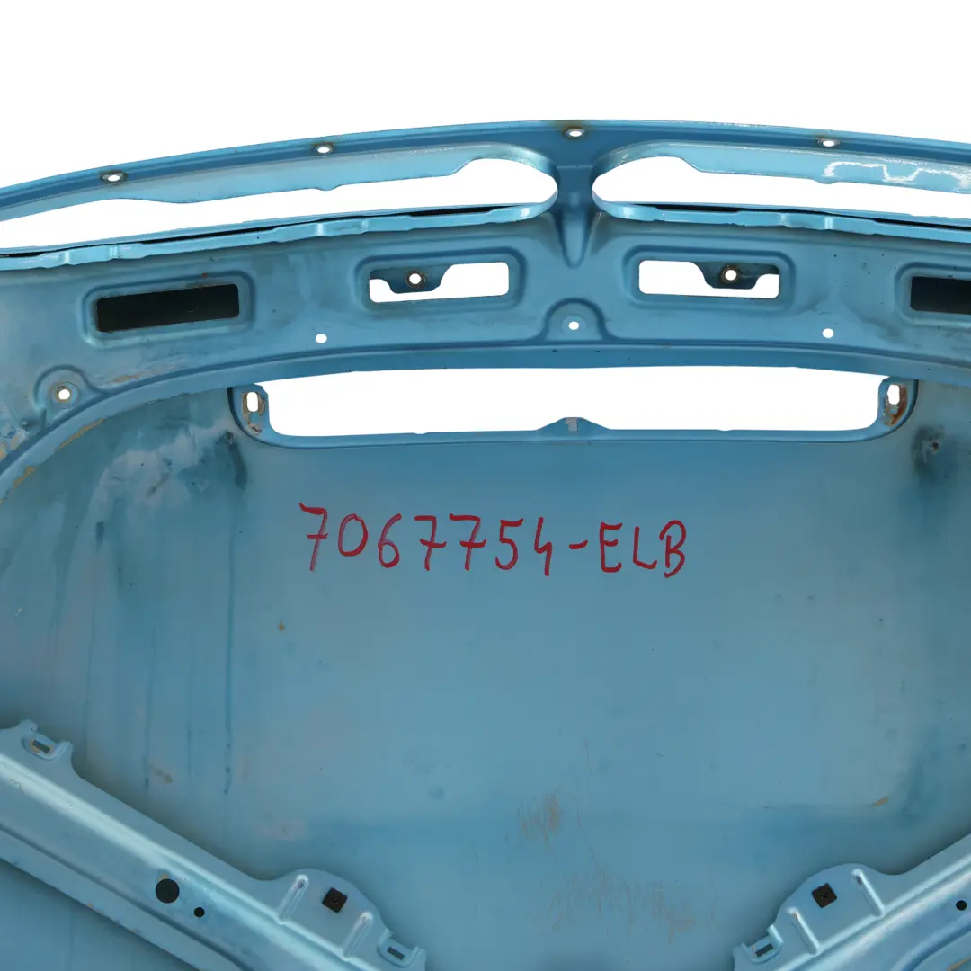 Complete Bonnet Front Hood Panel Electric Blue - 870 to Mini Cooper S R52 R53 with Part number 7067754 Mini Cooper S R52 R53 Complete Bonnet Front Hood Panel Electric Blue - 870 - SKU 7067754-ELB - Part number 7067754