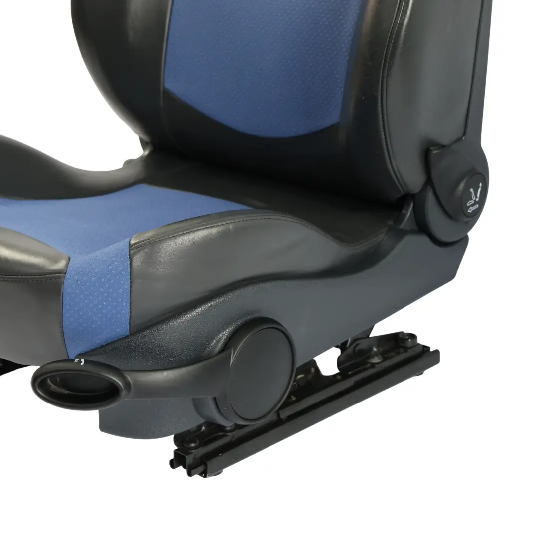 Asiento Mini Cooper R50 R53 Delantero Izquierdo Sport Tela Cuero Azul Satellite para con número de pieza 7073005 Asiento Mini Cooper R50 R53 Delantero Izquierdo Sport Tela Cuero Azul Satellite - SKU 7073005 - Número de pieza 7073005