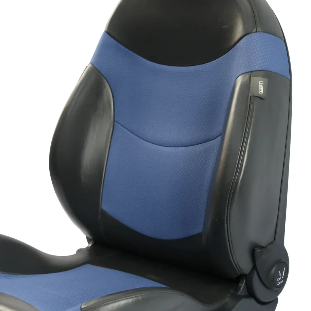 Asiento Mini Cooper R50 R53 Delantero Izquierdo Sport Tela Cuero Azul Satellite para con número de pieza 7073005 Asiento Mini Cooper R50 R53 Delantero Izquierdo Sport Tela Cuero Azul Satellite - SKU 7073005 - Número de pieza 7073005