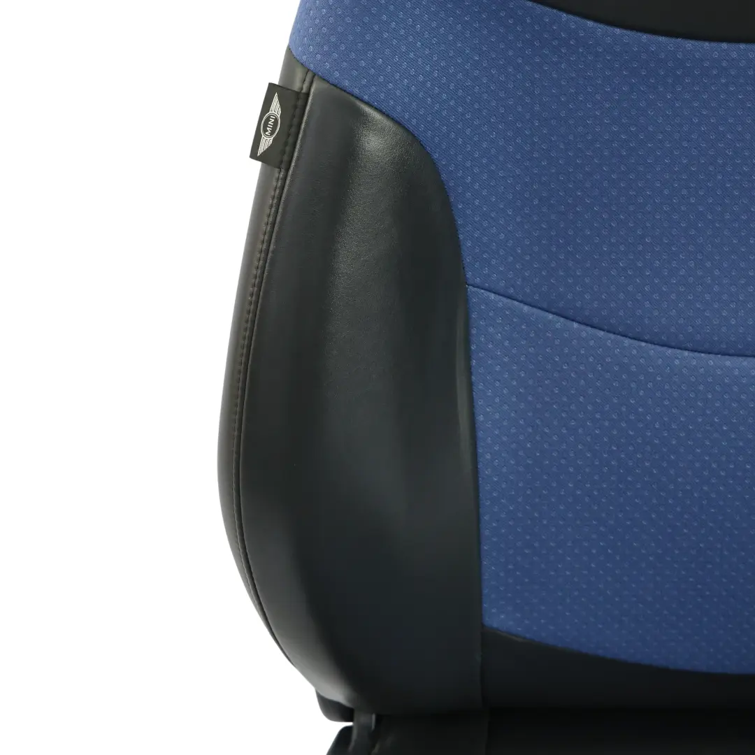 Front Left N/S Sport Cloth / Leather Satellite Blue Seat to Mini Cooper S R50 R53 with Part number 7073005 Mini Cooper S R50 R53 Front Left N/S Sport Cloth / Leather Satellite Blue Seat - SKU 7073005 - Part number 7073005