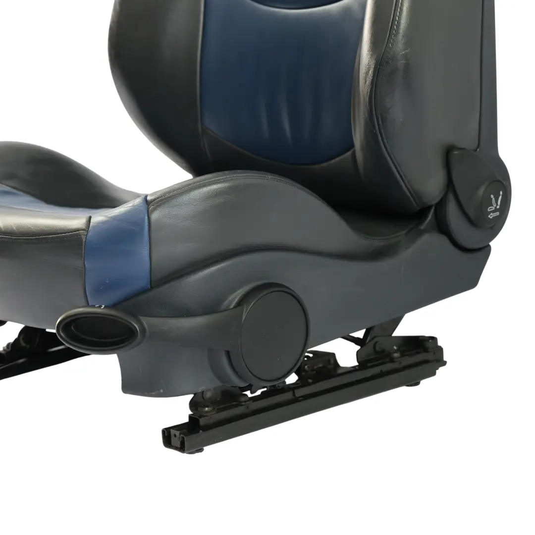Front Seat Mini R50 R53 Left N/S Sport Leather Gravity Lapis Blue Black to with Part number 7073019 Front Seat Mini R50 R53 Left N/S Sport Leather Gravity Lapis Blue Black - SKU 7073019-1 - Part number 7073019