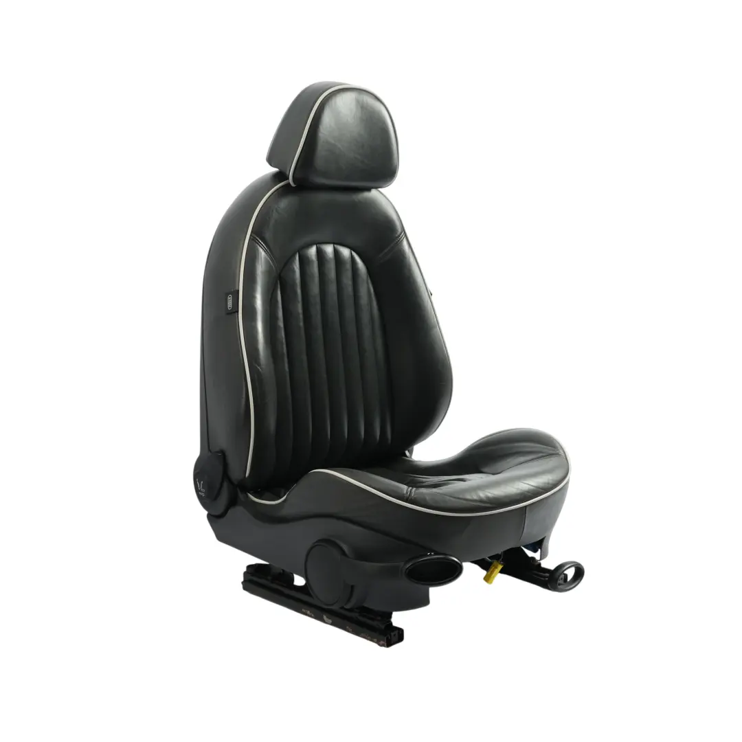 Front Right O/S Heated English Leather Panther Black to Mini R52 Sport Seat with Part number 7216910 Mini R52 Sport Seat Front Right O/S Heated English Leather Panther Black - SKU 7216910-1 - Part number 7216910