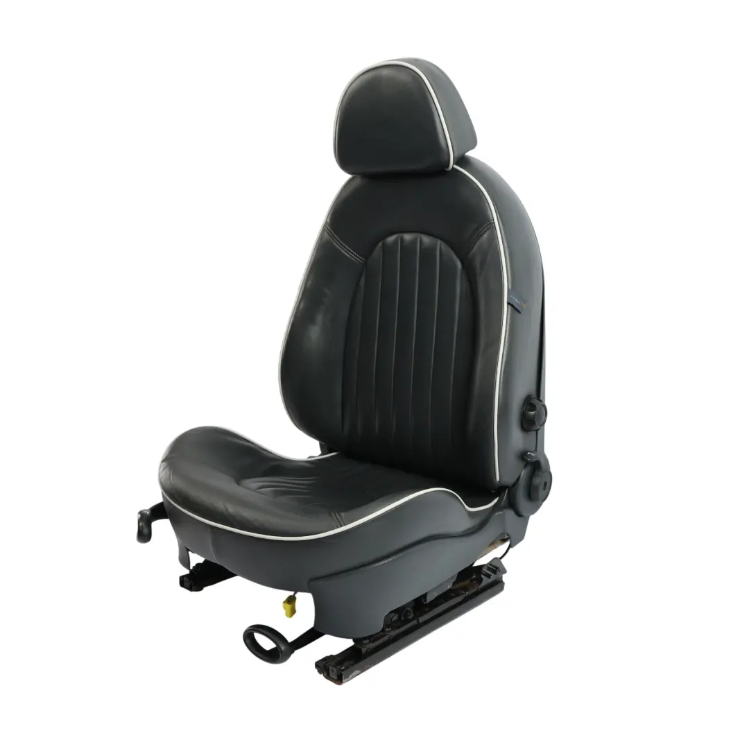 Front Right O/S Heated English Leather Panther Black to Mini R52 Sport Seat with Part number 7216910 Mini R52 Sport Seat Front Right O/S Heated English Leather Panther Black - SKU 7216910-1 - Part number 7216910