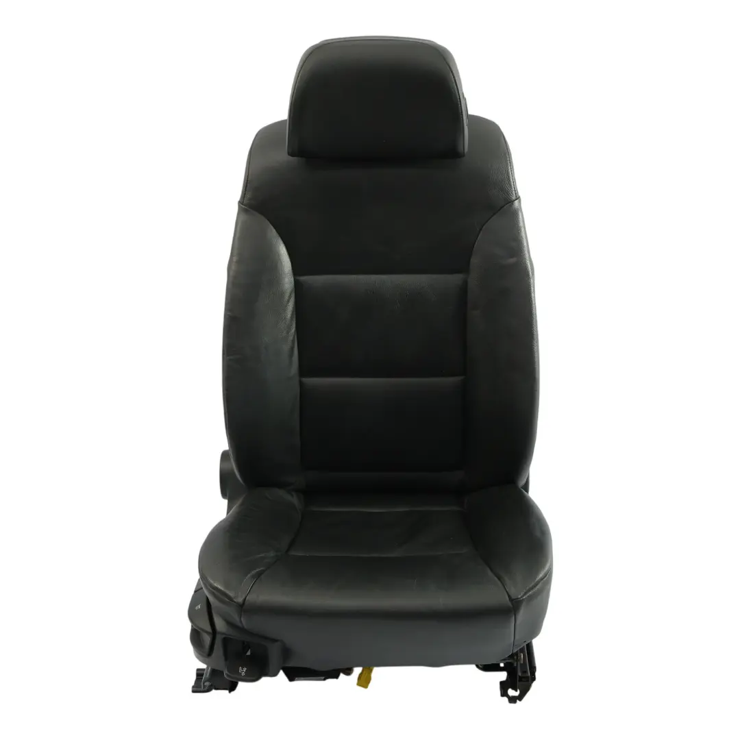 BMW E61 LCI Front Seat Heated Black Leather Passenger Side Right O/S - SKU 7249321-9 - Part number 7249321