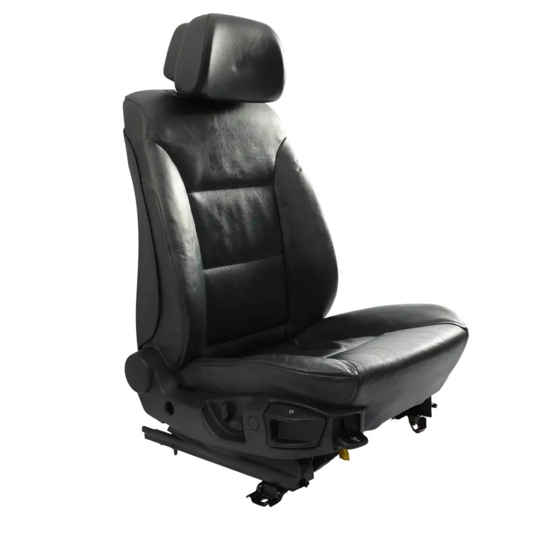 BMW E61 LCI Front Seat Heated Black Leather Passenger Side Right O/S - SKU 7249321-9 - Part number 7249321