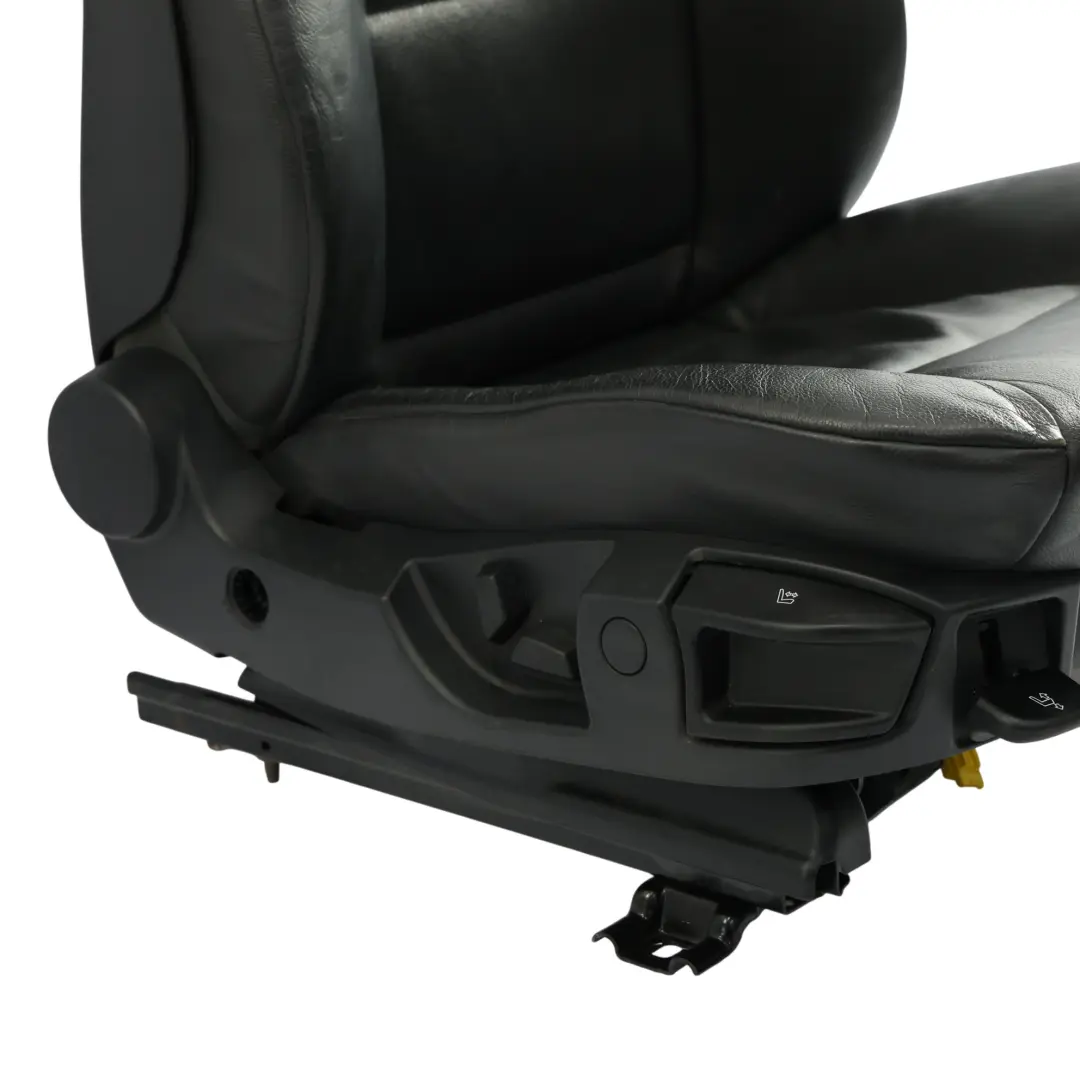 BMW E61 LCI Front Seat Heated Black Leather Passenger Side Right O/S - SKU 7249321-9 - Part number 7249321