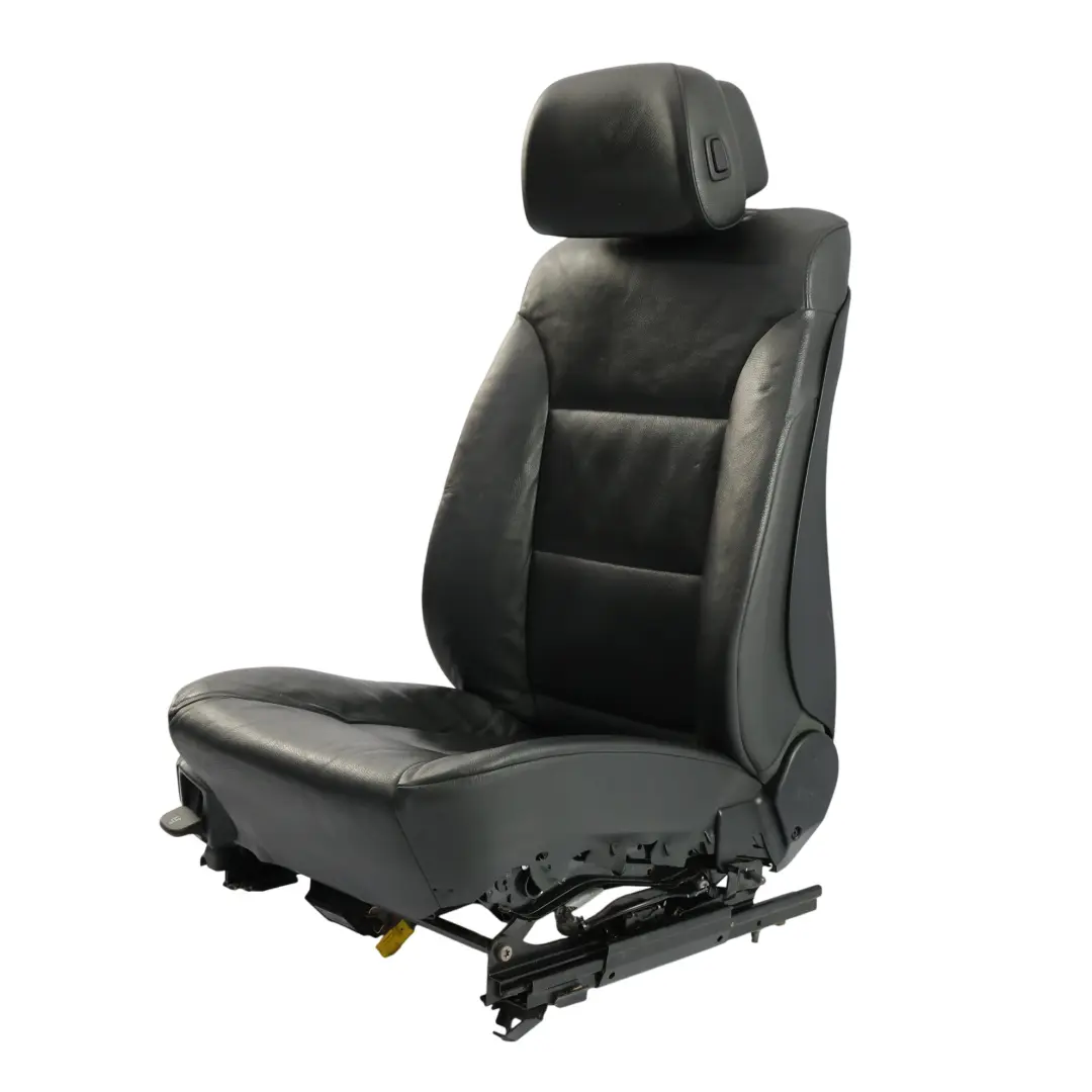 BMW E61 LCI Front Seat Heated Black Leather Passenger Side Right O/S - SKU 7249321-9 - Part number 7249321
