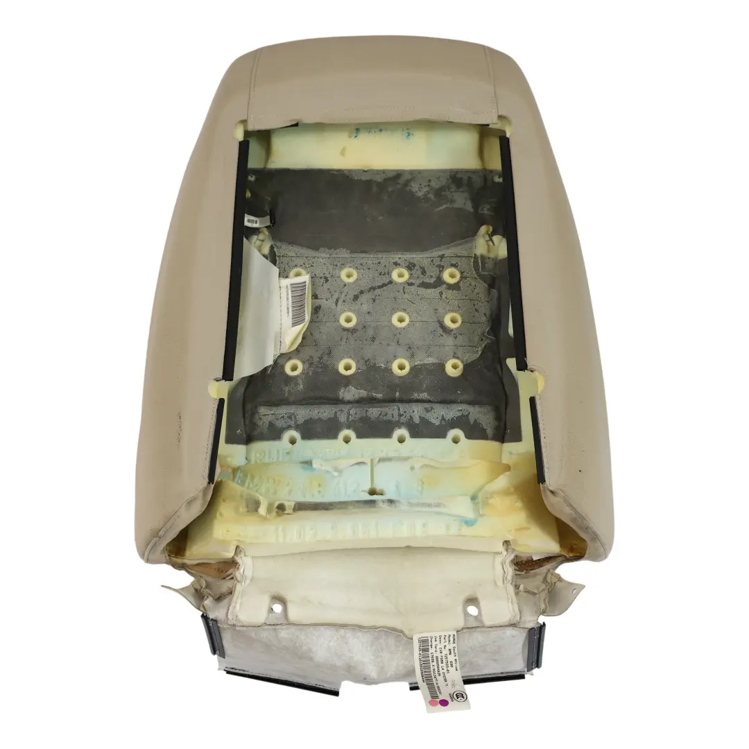BMW E90 E91 LCI Front Left N/S Seat Backrest Cover Leather Oyster - SKU 7257543-1 - Part number 7257543