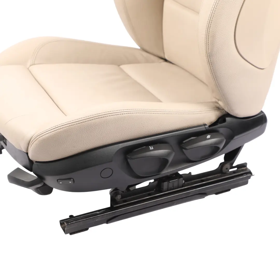 Asiento Delantero Izquierdo Calefaccionado Sport Cuero Oyster para BMW E90 E91 LCI con número de pieza 7257599 BMW E90 E91 LCI Asiento Delantero Izquierdo Calefaccionado Sport Cuero Oyster - SKU 7257599 - Número de pieza 7257599
