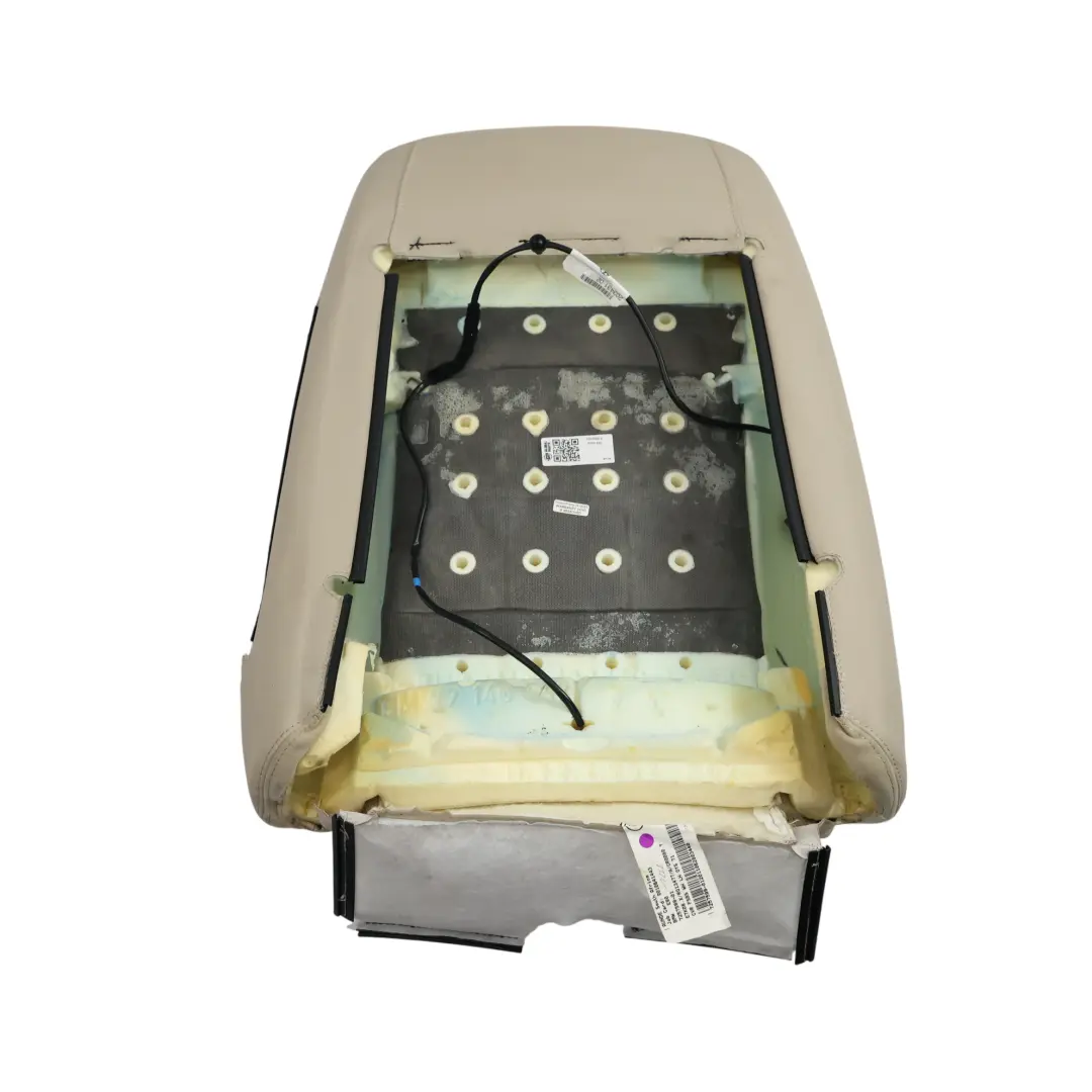 BMW E90 E91 LCI Vorder Sitz Rücken Lehne Beheizt Links Leder Dakota Oyster - SKU 7257599-2 - Teilenummer 7257599