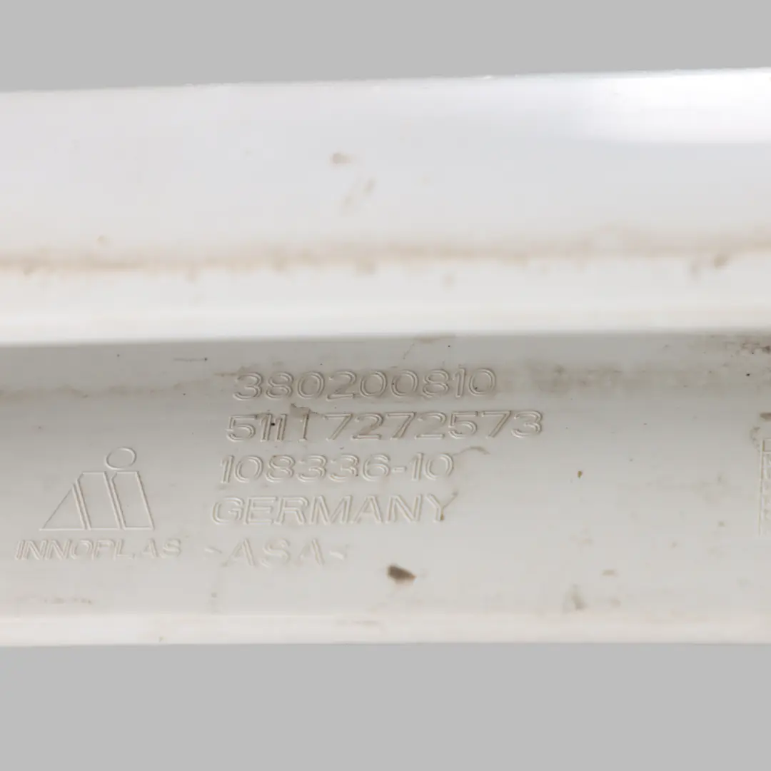 Front Bumper Lower Strip Rod Finisher Mineral White - A96 to BMW F20 F21 with Part number 7272573 BMW F20 F21 Front Bumper Lower Strip Rod Finisher Mineral White - A96 - SKU 7272573-MW - Part number 7272573