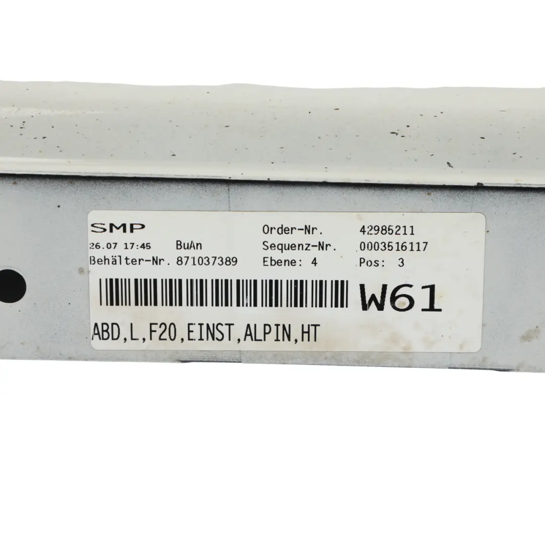 BMW F20 Side Skirt Sill Strip Left N/S Alpinweiss 3 Alpine White - 300 - SKU 7293553-AW3 - Part number 7293553