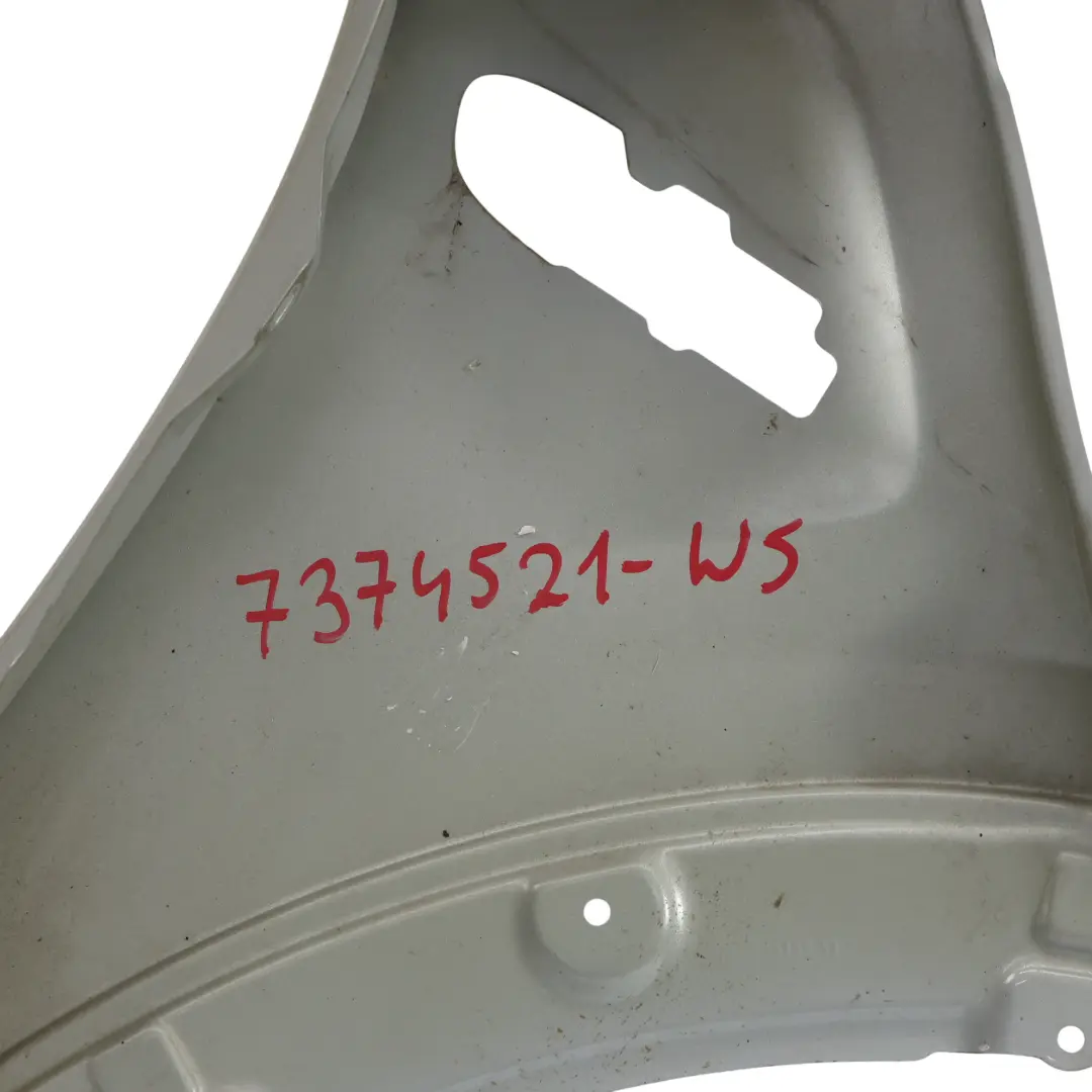Front Left N/S Side Wing Panel Fender White Silver Metallic - A62 to Mini F55 F56 with Part number 7374521 Mini F55 F56 Front Left N/S Side Wing Panel Fender White Silver Metallic - A62 - SKU 7374521-WS - Part number 7374521