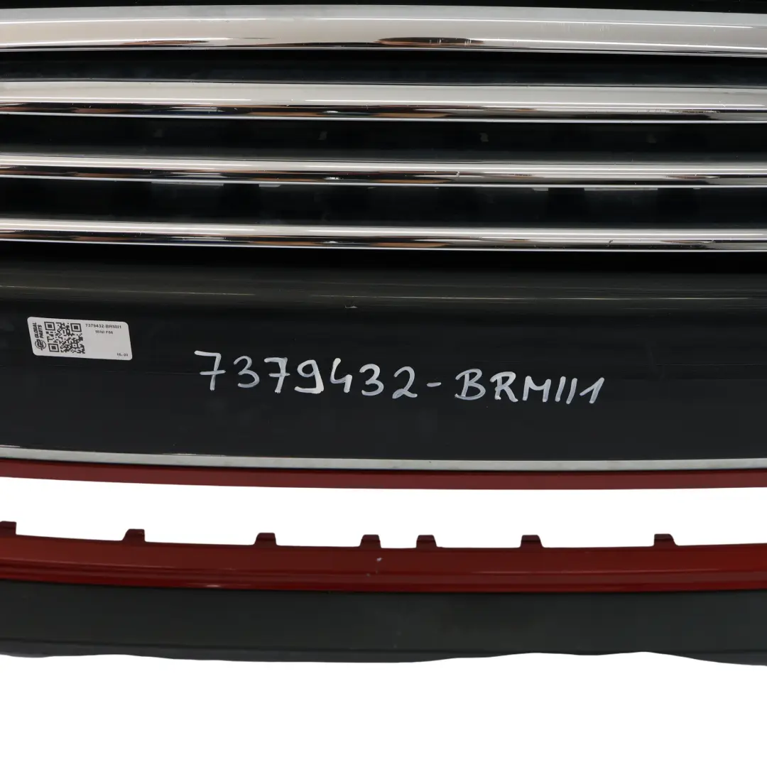 Complete Front Bumper Trim Panel Blazing Red II Metallic - B83 to Mini F55 F56 F57 with Part number 7379432 Mini F55 F56 F57 Complete Front Bumper Trim Panel Blazing Red II Metallic - B83 - SKU 7379432-BRMII1 - Part number 7379432