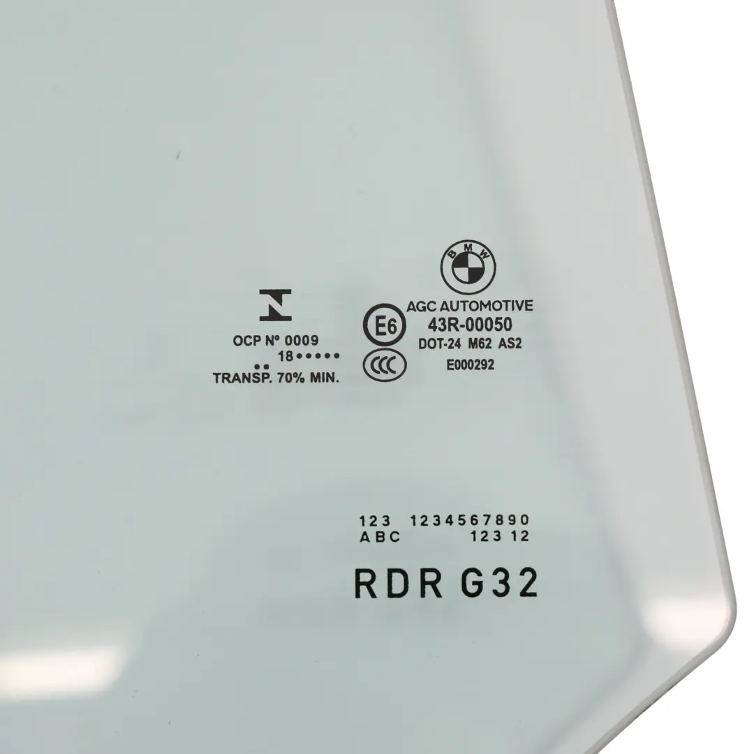 BMW G32 GT Hintertür Seiten Scheibe Glas Verglasung Rechts AS2 - SKU 7379832 - Teilenummer 7379832