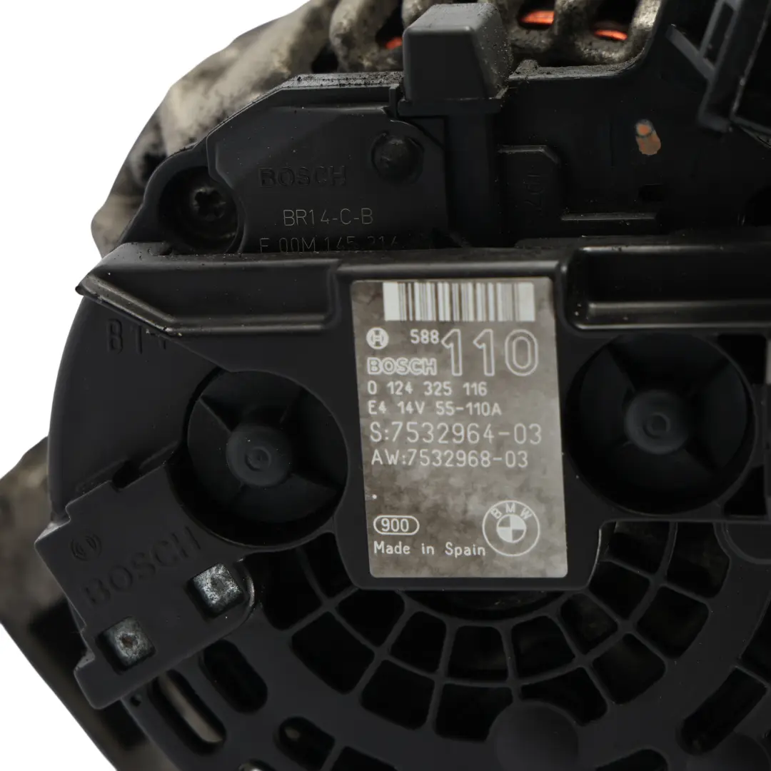 BMW E87 E90 E91 Alternatore Generatore Bosch 110A Motore A Benzina - SKU 7532964-1 - Numero di parte 7532964