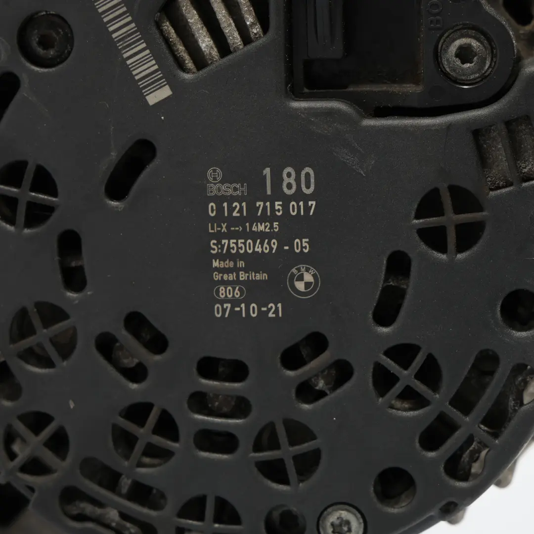 Alternateur Générateur BMW E60 E61 E81 E87 LCI E90 E91 E92 Essence 180A pour à propos du numéro de pièce 7550469 Alternateur Générateur BMW E60 E61 E81 E87 LCI E90 E91 E92 Essence 180A - SKU 7550469-1 - Numéro de pièce 7550469
