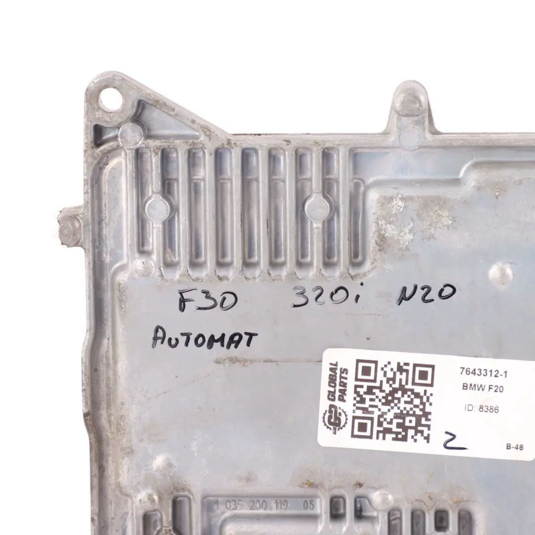 BMW F10 F11 F20 F30 320i 520i N20 184HP Engine Control ECU DME 7643312 Automatic - SKU 7643312-1 - Part number 8606777
